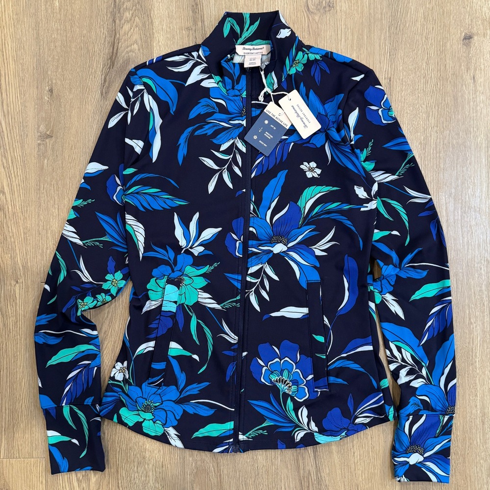 Tommy Bahama Everyday Active Romantic Blooms Zip Up Jacket Women's XS NWT UPF 50